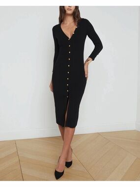 L'agence Kyra Button Down Duster Dress